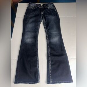 Silver Jeans Suki Surplus Women's W28‎ x L32 Dark Blue Pocket Flaps Bootcut